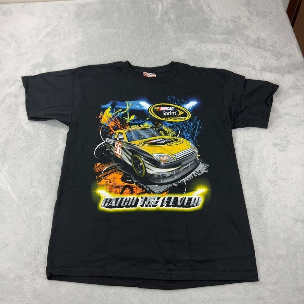 Chase Authentics NWT Men's Sz L 2013 Sprint Cup Series T Shirt Double Sided AOP